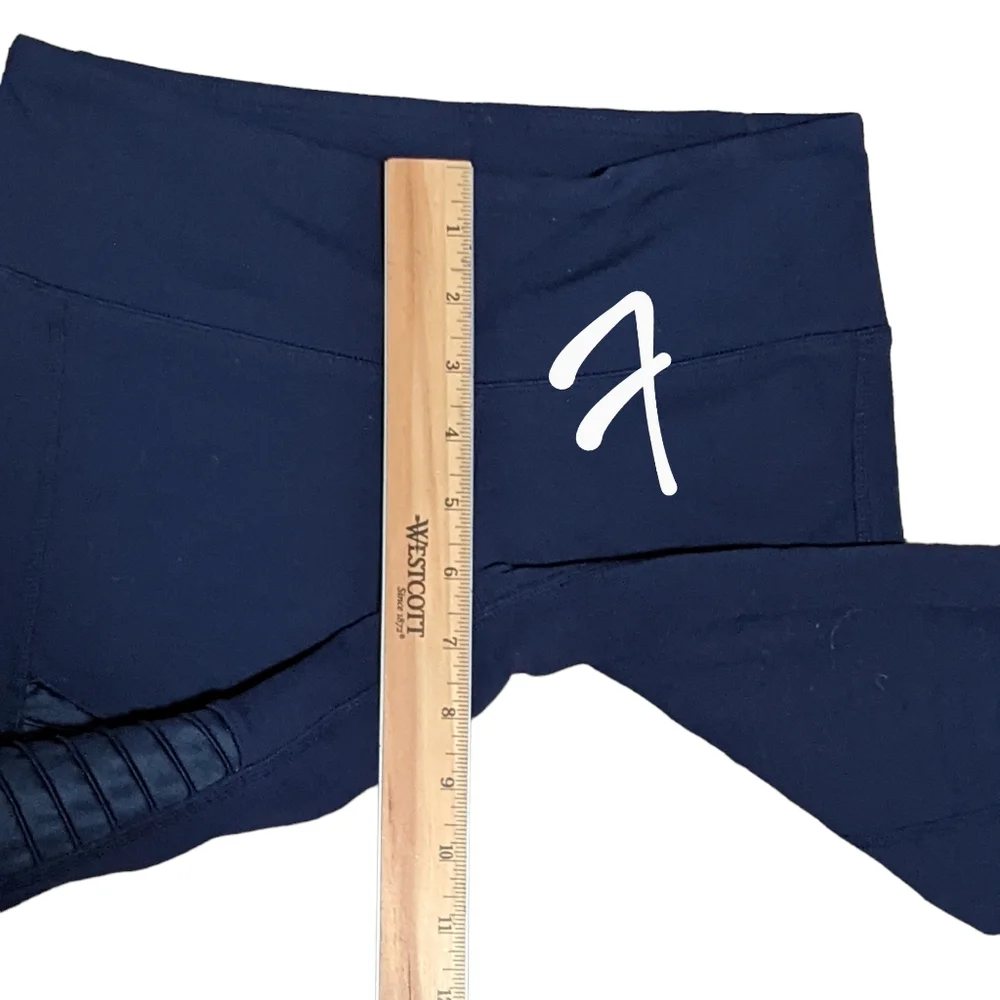 Alo moto mid rise sport active wear leggings blue size XS